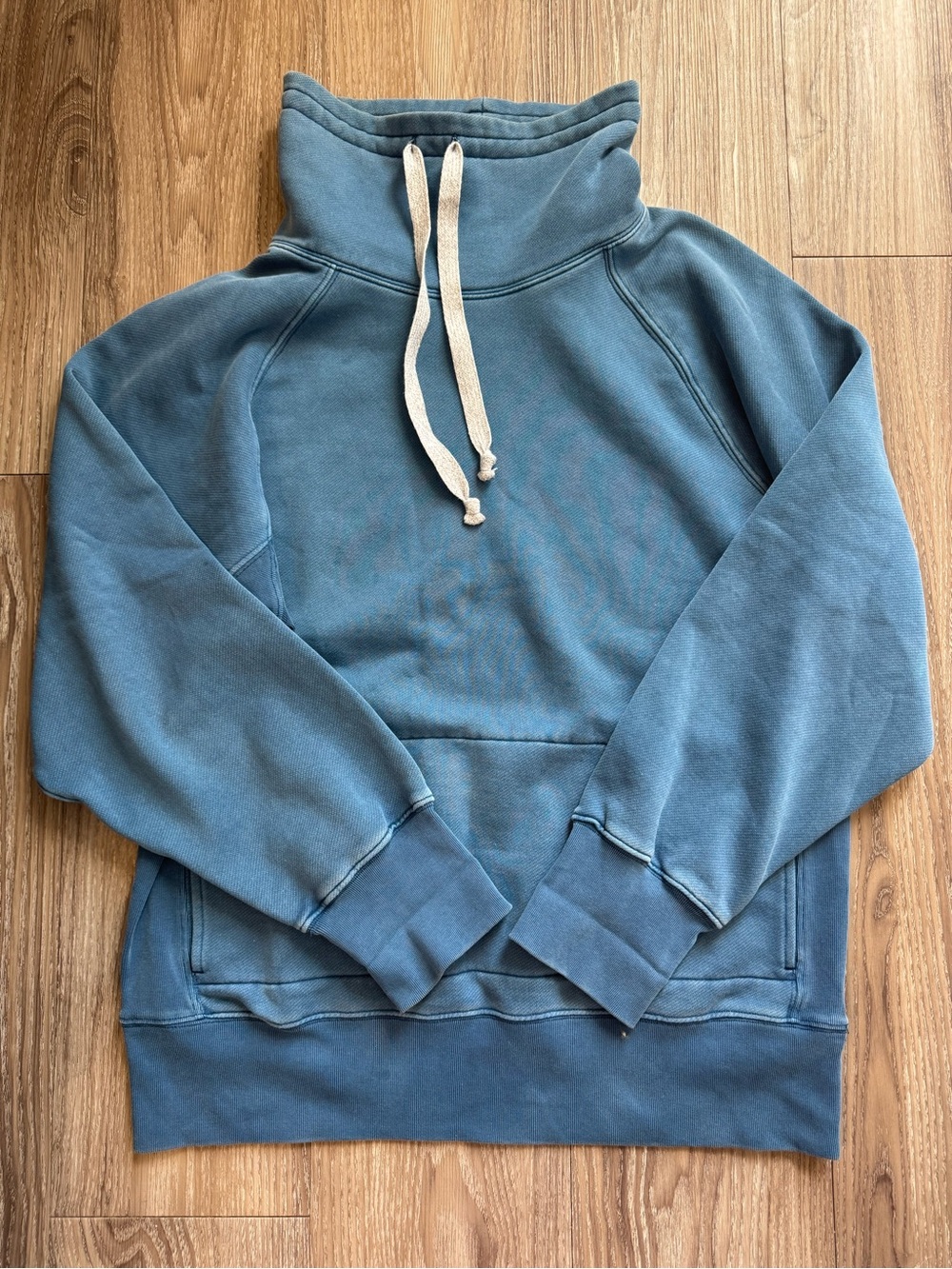 FP Movement by Free People Pullover Funnel Neck Sweatshirt in Dusty Teal